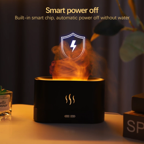 Flame Aroma Diffuser & Air Humidifier – Ambient Flame Lamp for Home