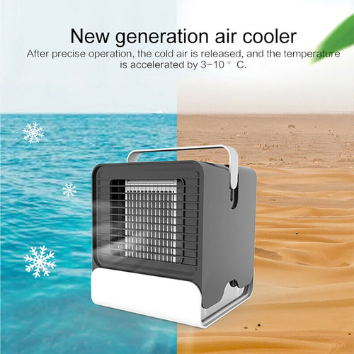 4-in-1 Portable Mini Air Cooler – Personal Fan, Humidifier & Air Purifier