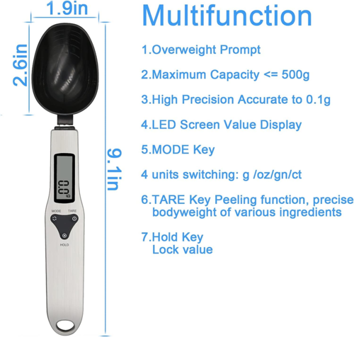 Digital Measuring Spoon Scale – Precise Kitchen Food Scale for Cooking & Baking