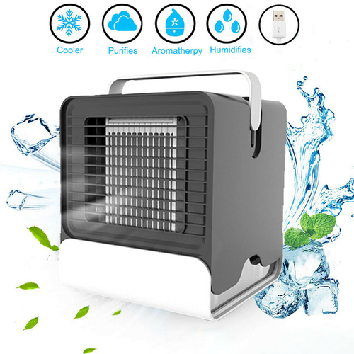 4-in-1 Portable Mini Air Cooler – Personal Fan, Humidifier & Air Purifier